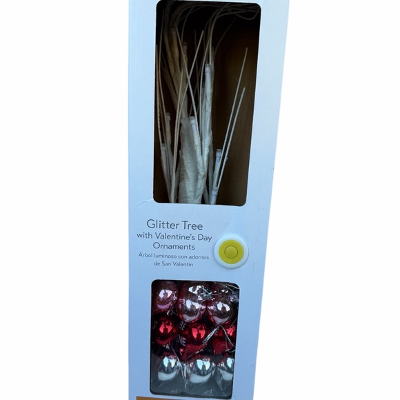 Valentine's Light up Tree with Heart Ornaments - Picture 2 of 6